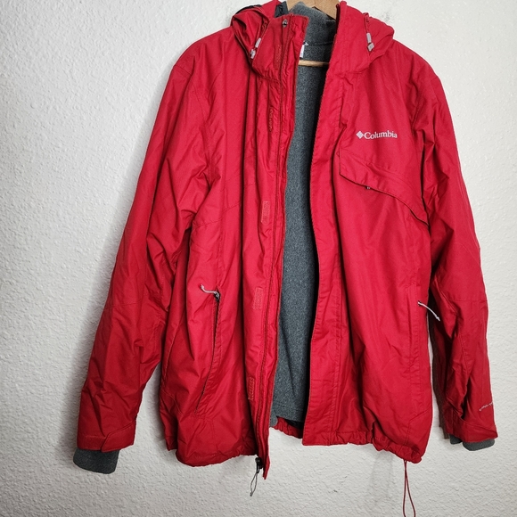 Columbia Bugaboo II Fleece Interchange Jacket in Red Men's Size XL #1800661 - Picture 2 of 8